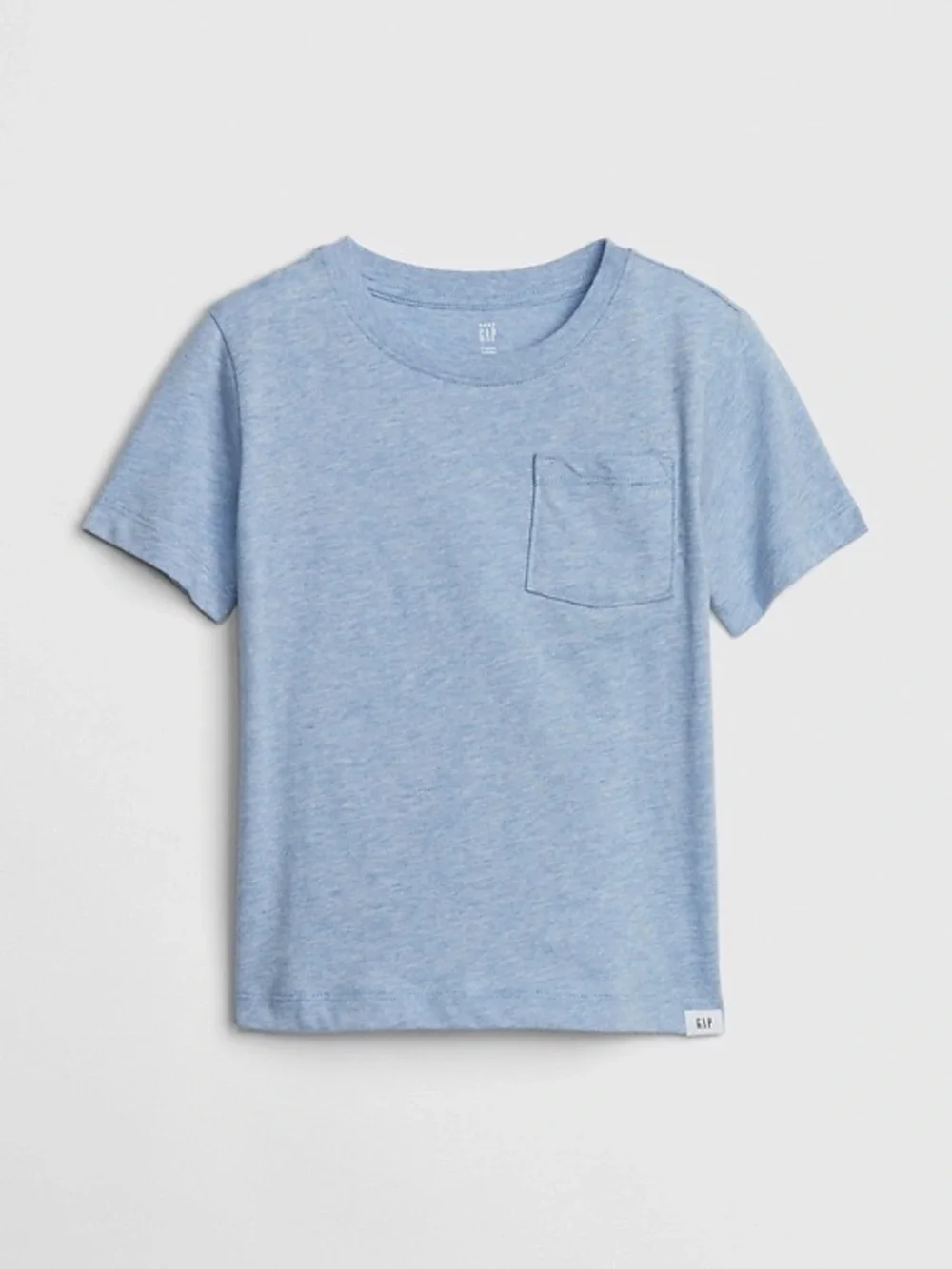 GAP Heather Light Blue Pocket Tee